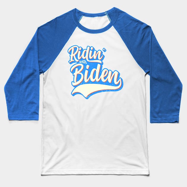 Ridin' With Biden Baseball T-Shirt by tommartinart